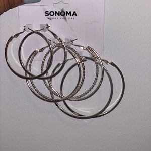 Silver hoop earrings